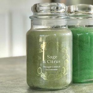 Yankee Candle Sage & Citrus Lg 22 Ounce Jar, New